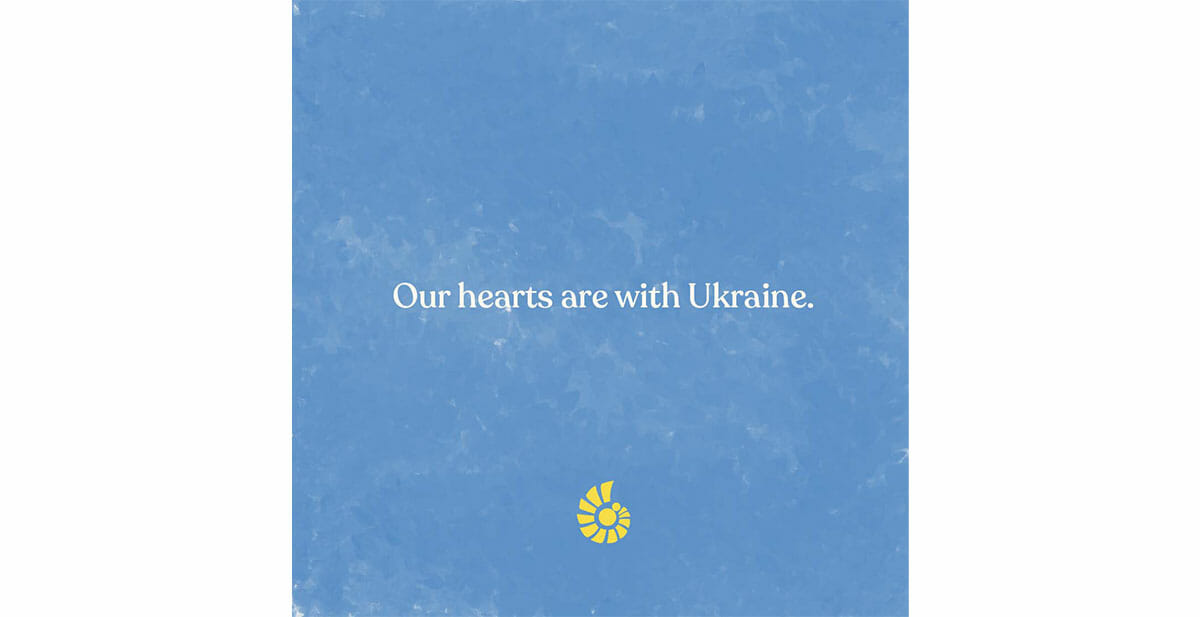Unsere Herzen sind bei der Ukraine